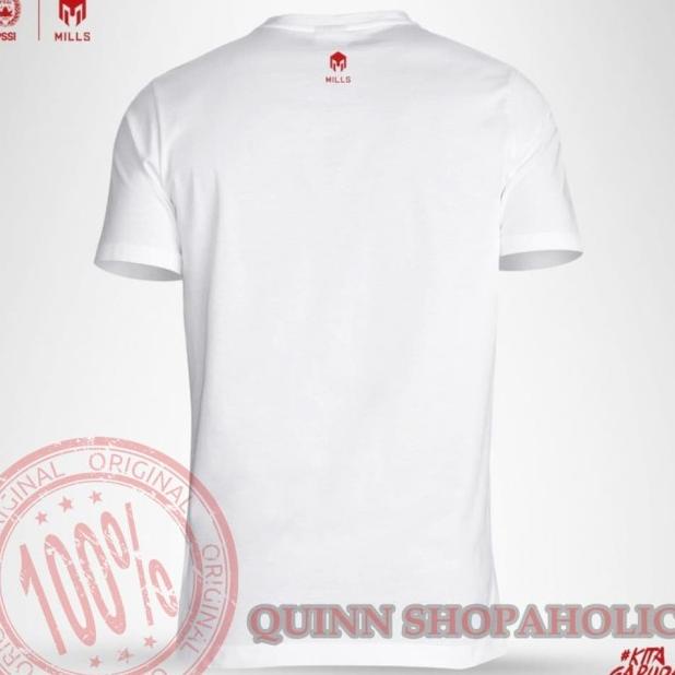MILLS TIMNAS INDONESIA GARUDA COTTON TEE BAJU KAOS MILLS 21001GR WHITE