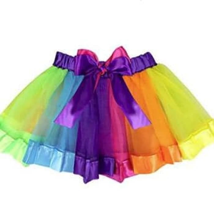 RAINBOW TUTU skirt rok tutu anak pelangi unicorn kostum halloween