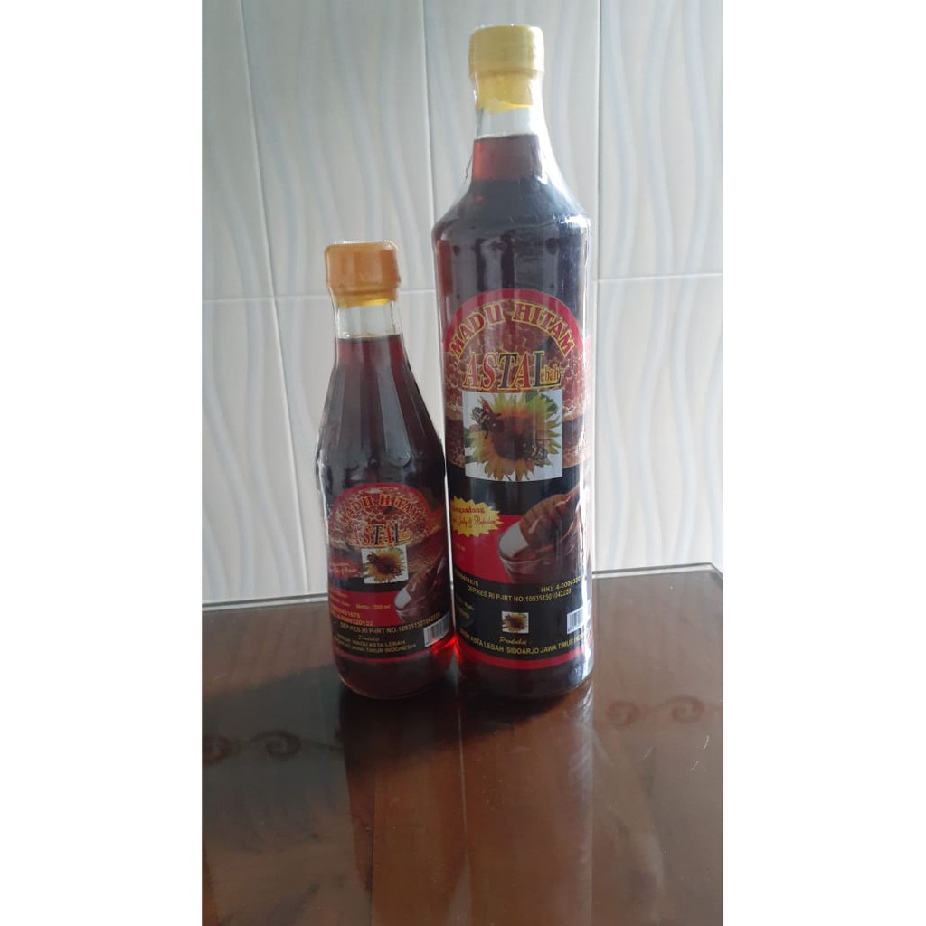 

Madu hitam + royal jelly dan beepolen 650 ml.
