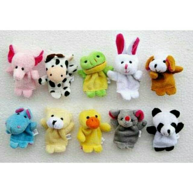 Boneka Jari Anak Edisi Hewan atau Finger Animal Family Set isi 10 pcs