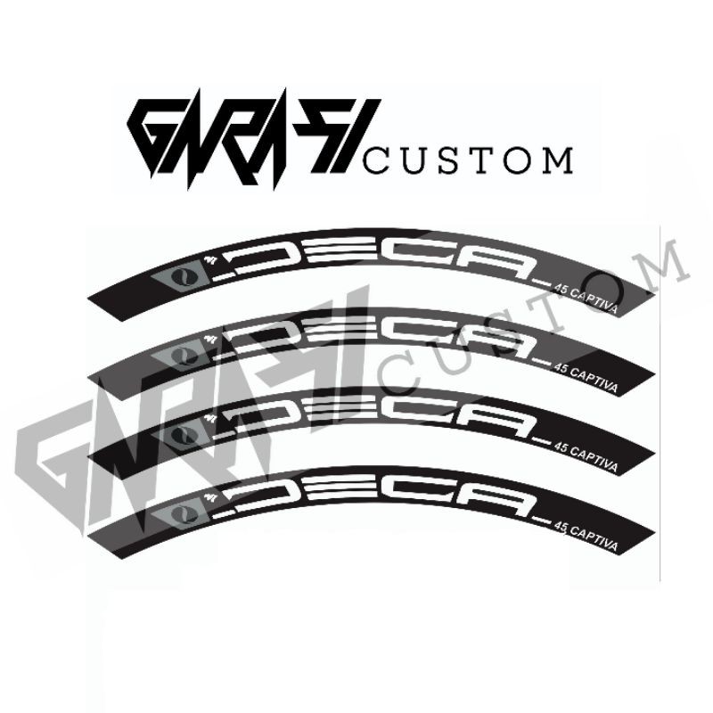 Stiker velg Sepeda Deca Rims velg 20 inch