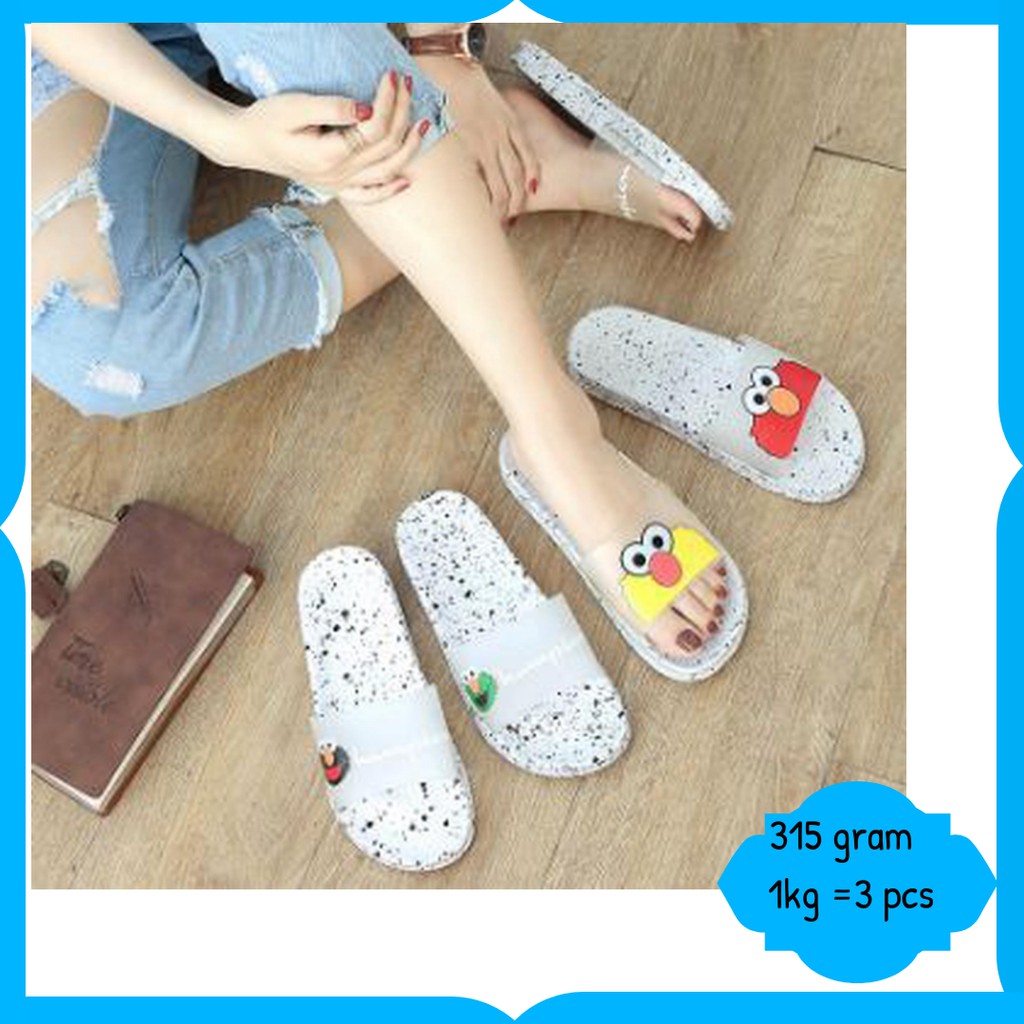  COD Sandal  Murah Wanita Elmo  Printed Sandal  Elmo  Tidak 