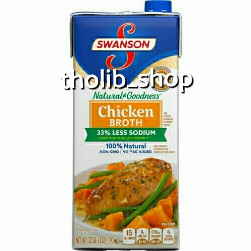 

swanson chicken broth 33% less sodium 907 gr