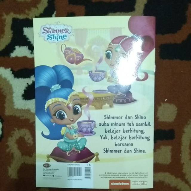 Buku Anak Funtastic - Nickelodeon Shimmer Shine Berhitung 1,2,3!