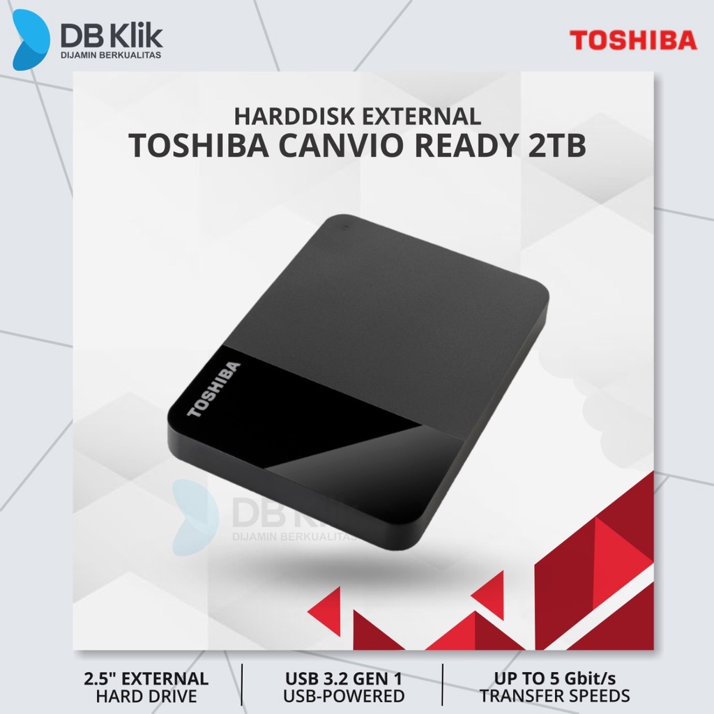 Harddisk External TOSHIBA Canvio Ready 2TB USB 3.2 2.5&quot;