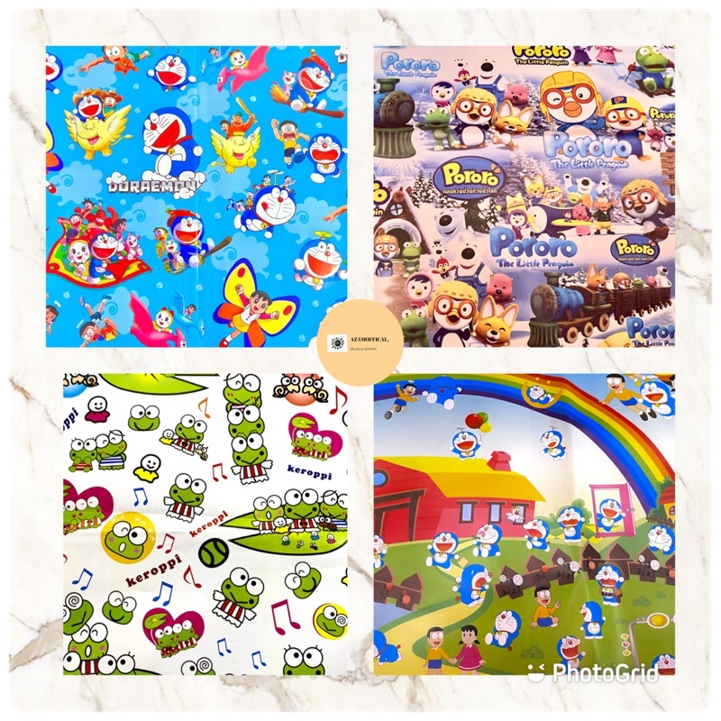 

KERTAS KADO GLOSSY ISI 1 LEMBAR DORAEMON DORA KEROPI RILAKUMA KEROP