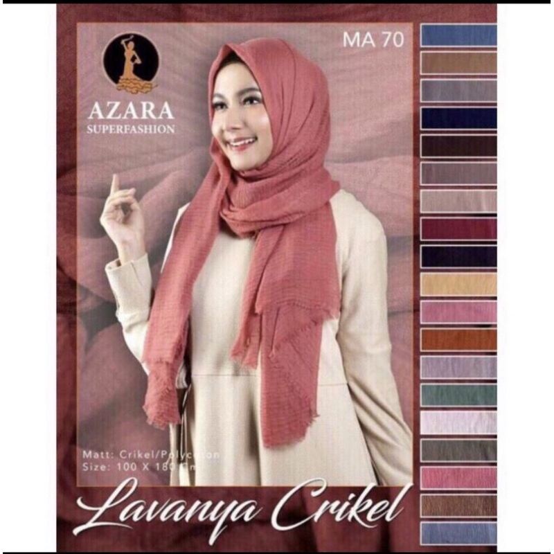 PASHMINA CRINKLE LAVANYA AZARA Hijab Pasmina Kusut Kerudung Crikel Premium