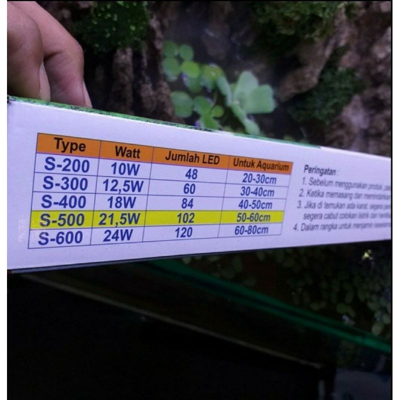 kandila s500 lampu led kandila s 500 aquarium aquascape bagus