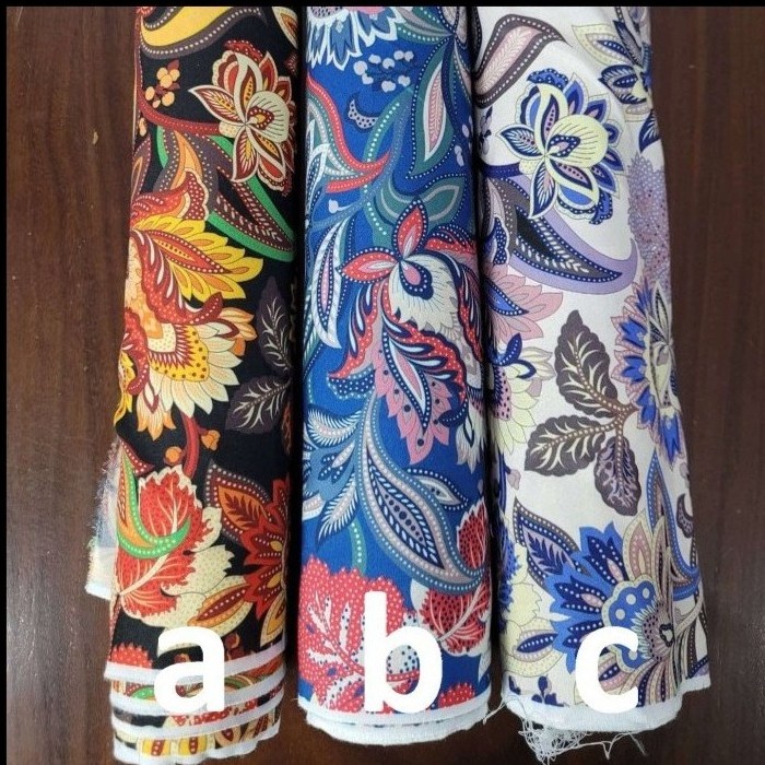 Kain Motif Katun Jepang Kain Batik Motif Batik Katun 001 (0.5 meter) - Warna B, Katun Jepang