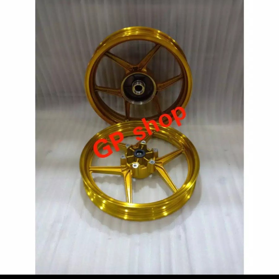 Velg racing moyor Verza Dan Mega Pro Tromol Palang 3V 1set depan/Blkg