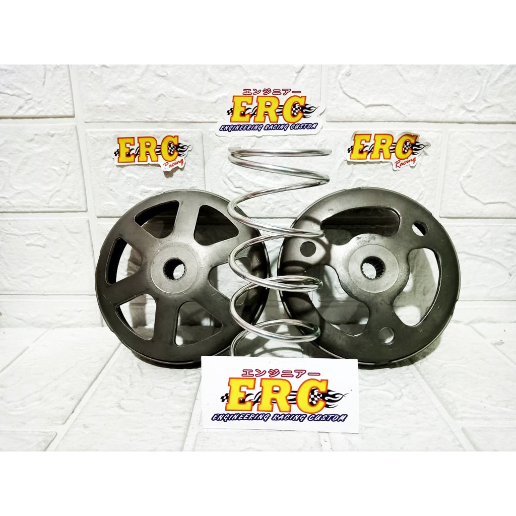 MANGKOK KAMPAS GANDA CUSTOM RACING + PER SETAN TITANIUM GRATIS RING PULLY PULLEY ORIGINAL