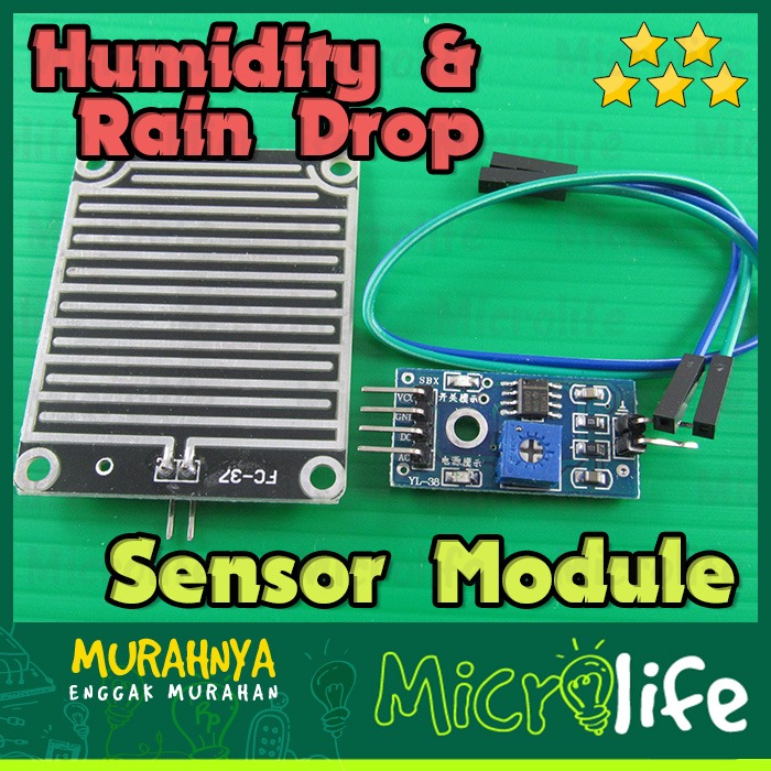 Humidity and Rain Drop Module Sensor Air Hujan dan Kelembaban