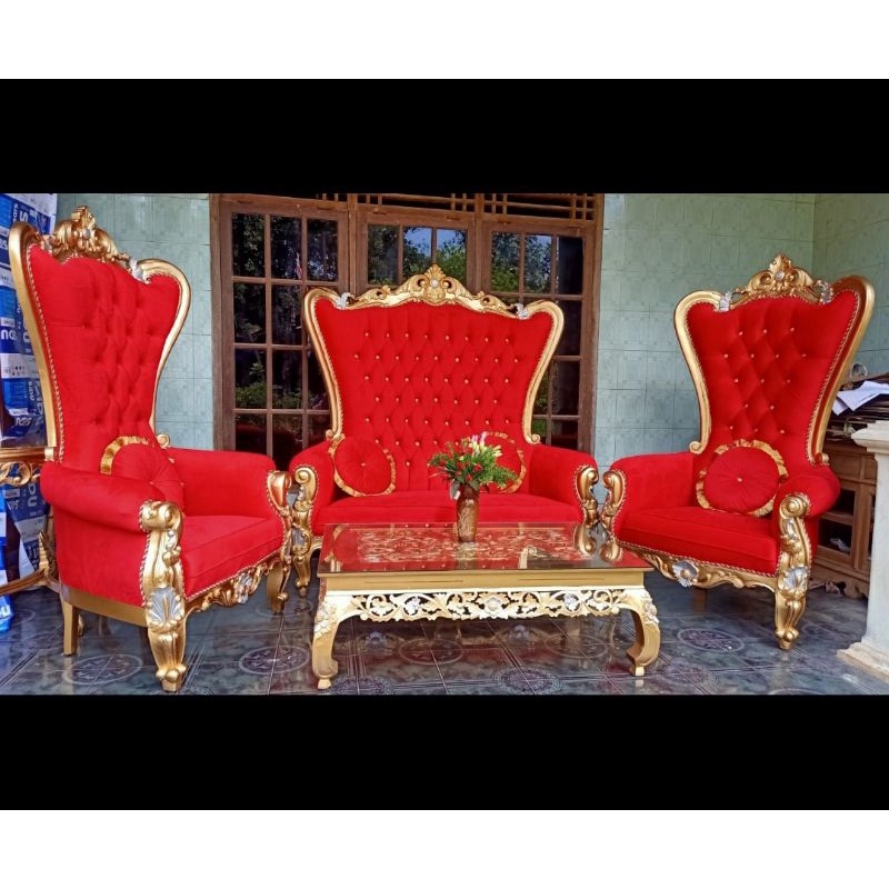 SET KURSI TAMU MEWAH JATI JEPARA