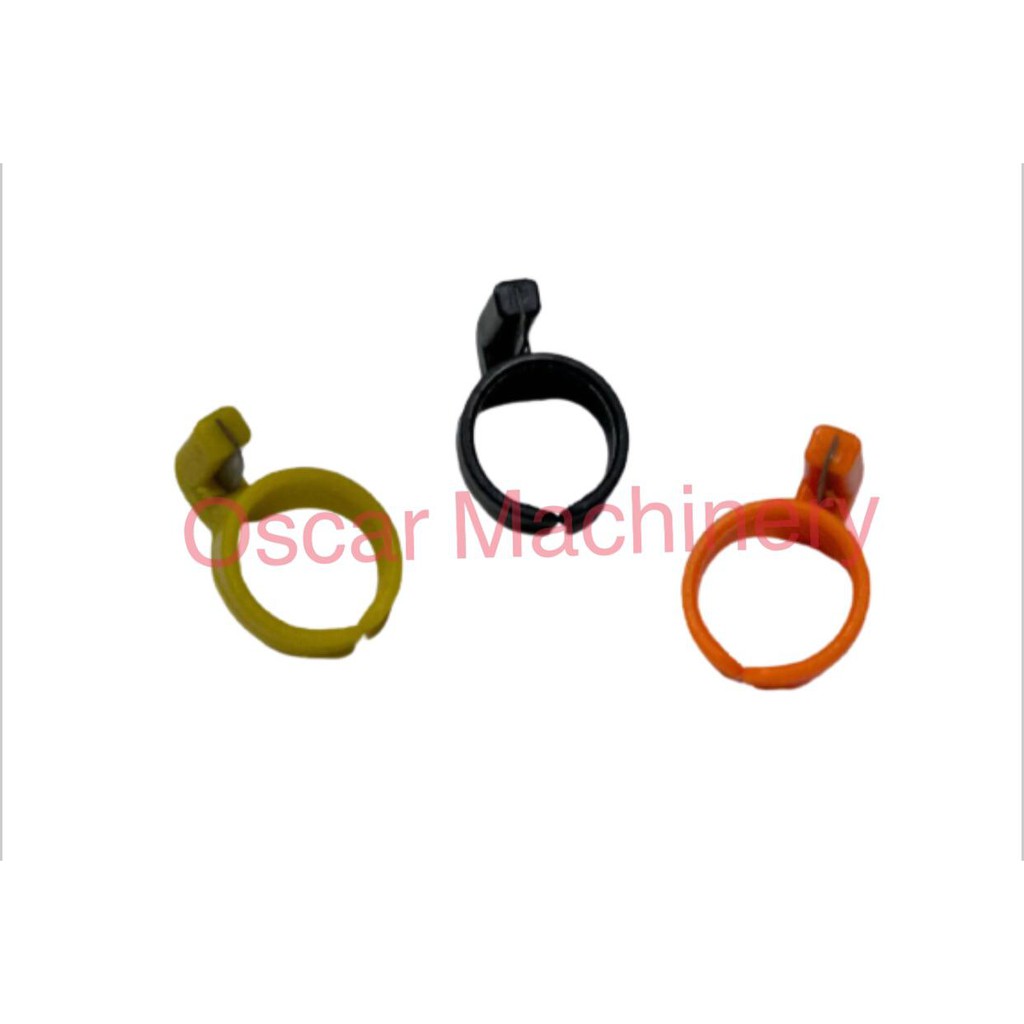 3pcs Cincin Pelindung Jari Bahan Plastik Dengan Pemotong Benang