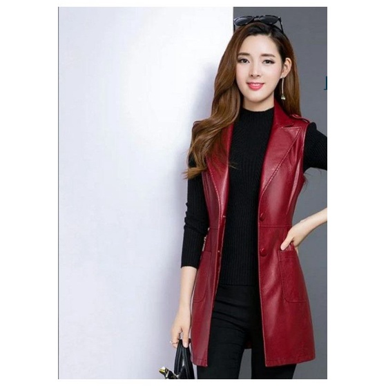 jeket blejer rompi wanita/  jaket semi kulit korea