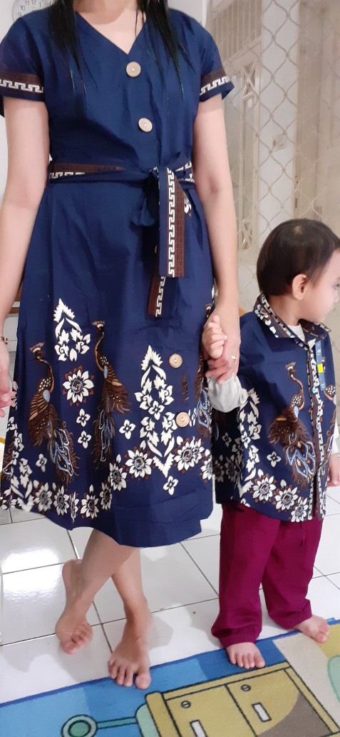 Kemeja Batik Anak 001 Jm - Dres Batik Anak - Kemeja Merah