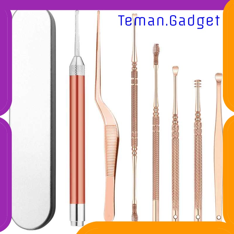 TG-FE177 BIUTTE.CO PEMBERSIH TELINGA KOREK KUPING EAR SPOON LED 7 PCS - JC9