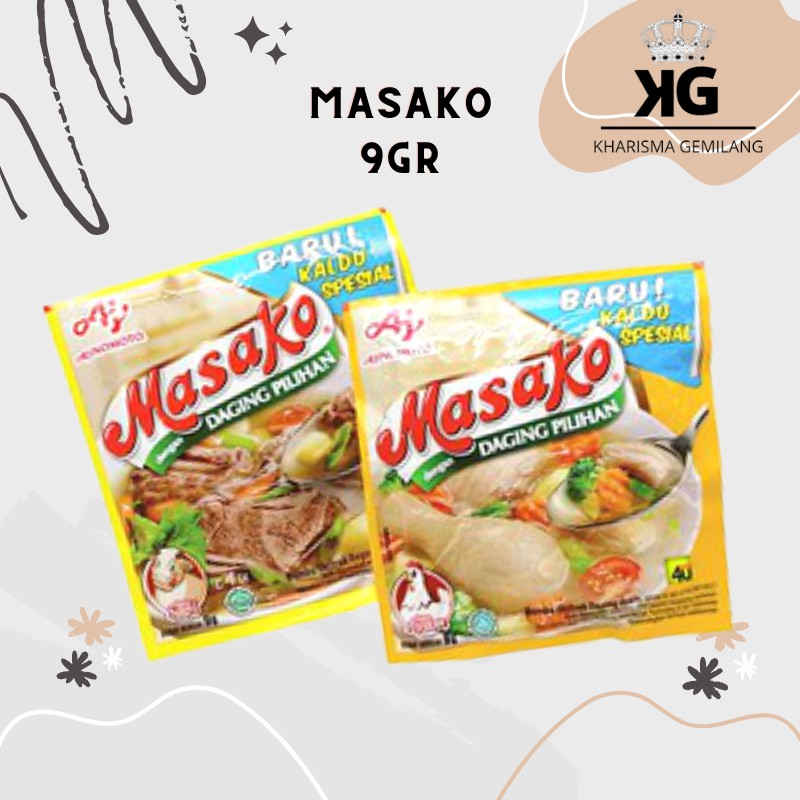 

MASAKO - MASAKO 8gr (1 PCS) Rasa Ayam Sapi Bubuk Kaldu Penyedap Rasa Bumbu Masak Asin Gurih