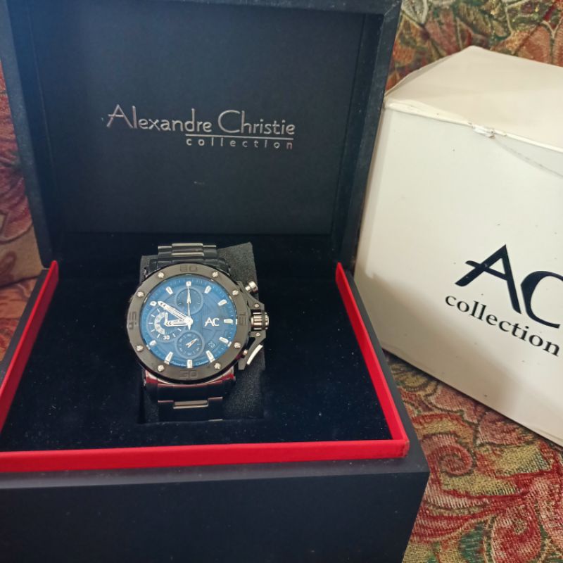 Jam tangan alexandre christie 9205 mc preloved/second