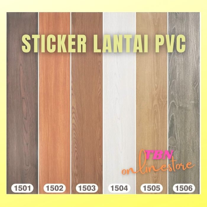 STIKER LANTAI KAYU PARKET VINYL / STICKER LANTAI KAYU 91,4CM x 15,2CM - 1,5mm