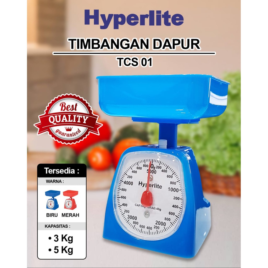 Timbangan Kue Dapur Kitchen Scale Analog Manual Kapasitas 5 KG Hyperlite TCS 01