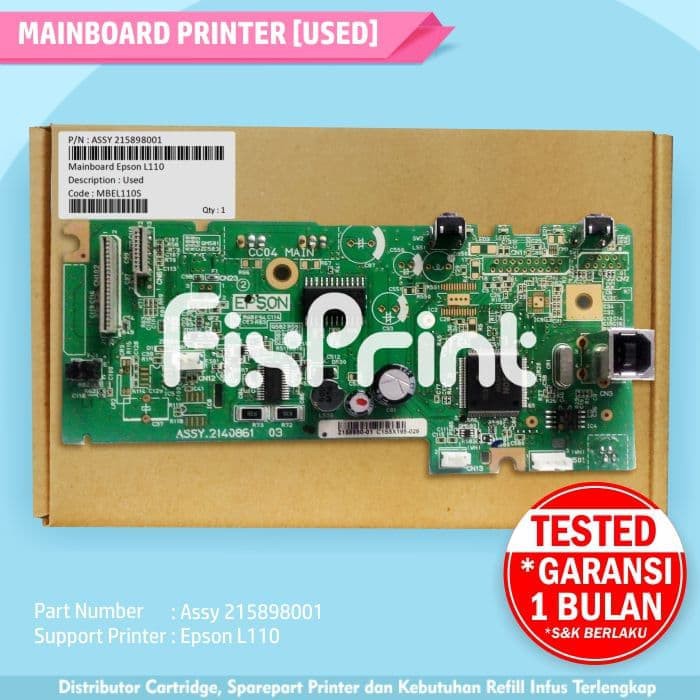 Original Mainboard Epson L110 Cabutan Board Motherboard Printer L110 L 110