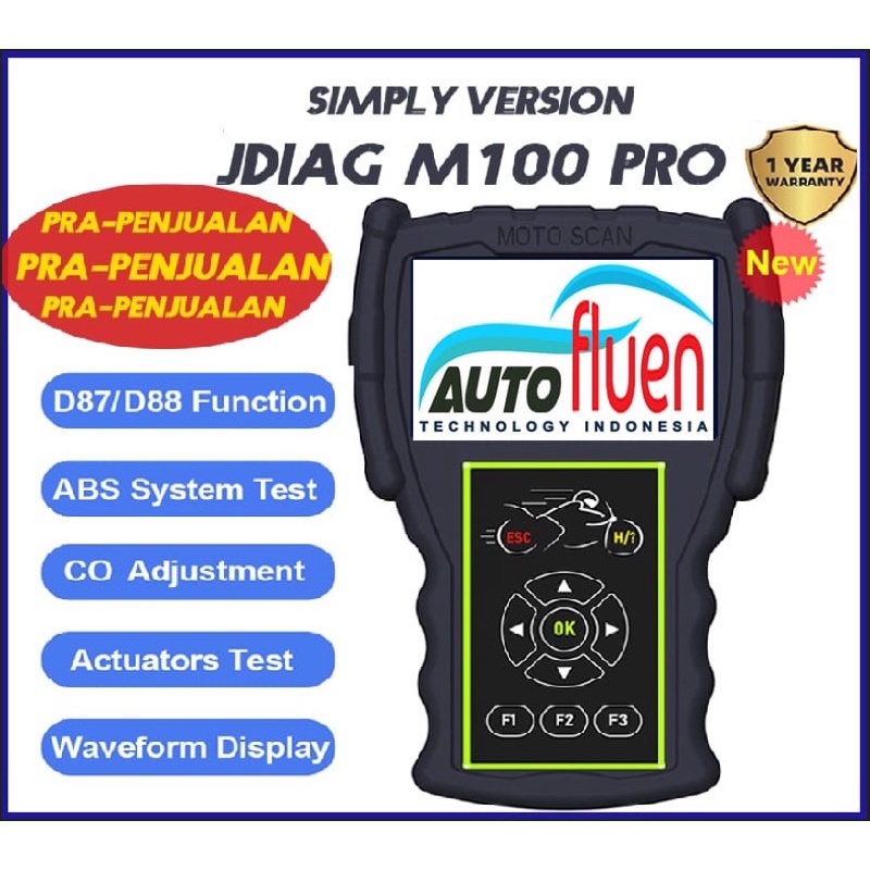 Scanner terbaru JDiag M100 Pro bisa setting CO dan Actuators J DIAG