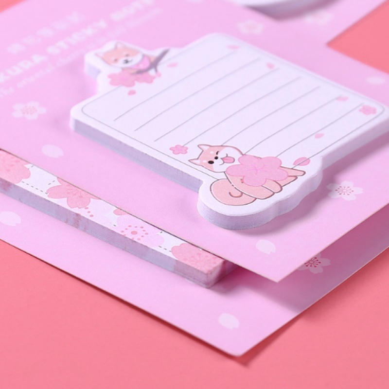 30 Lembar / Set Sticky Note Korea Gambar Kartun Kucing / Burung Lucu