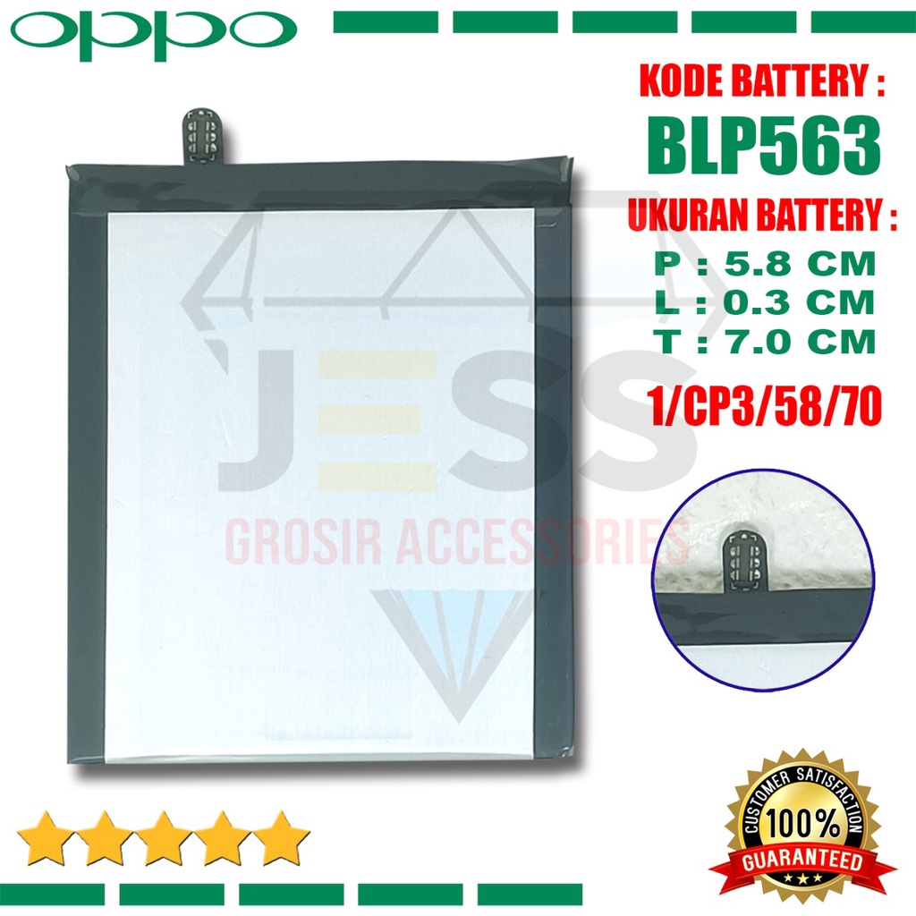 Baterai Battery Original BLP563 BLP-563 For tipe OPPO Find 5 mini  - R827 - R827T - R827W - R850 - Find5 Mini