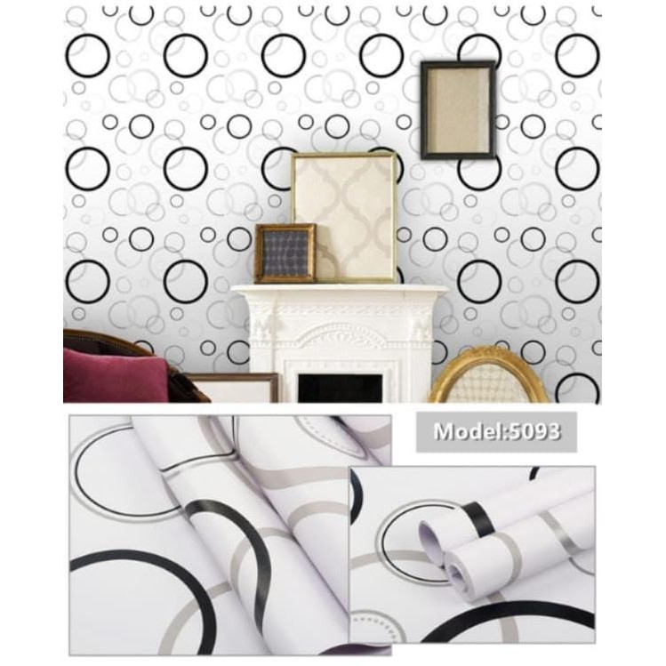 WALLPAPER DINDING MOTIF POLKADOT