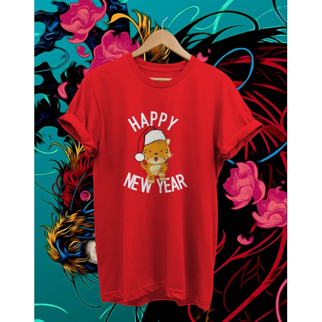 Kaos Imlek 2022 TOPI SANTA TIGER KECIL 40  - year of tiger - Kaos chinese new year - Kaos imlek shio macan couple keluarga - LUNAR SINCIA 2022