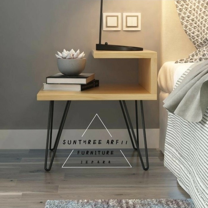 Meja Nakas Ruang Kamar Tidur serbaguna UV 01[ 4 kaki besi] minimalis murah