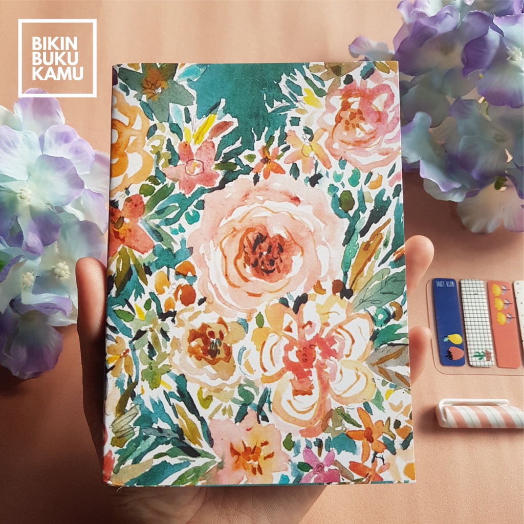 

[57gsm] A6 Notes Notebook Mini Saku Pocket Book Bookpaper Softcover Polos - Flower 01