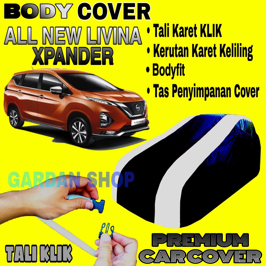 Body Cover ALL NEW XPANDER Sarung Strip SILVER Penutup Pelindung Selimut Bodi Mobil Xpander PREMIUM