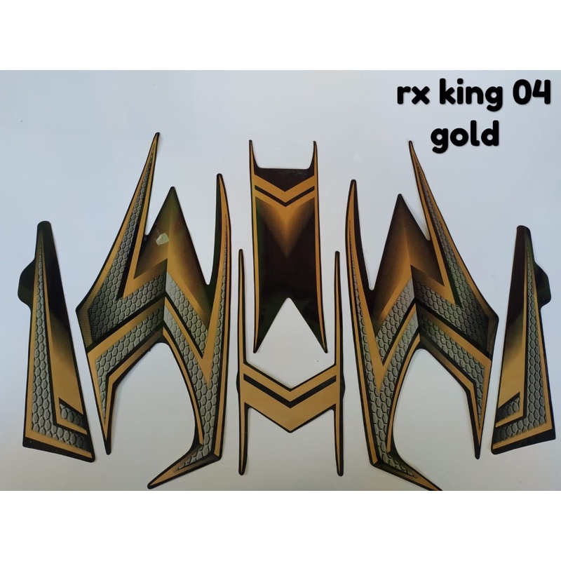 striping Rx King 2004 hitam gold / emas / stiker sticker Yamaha Rx King 2004