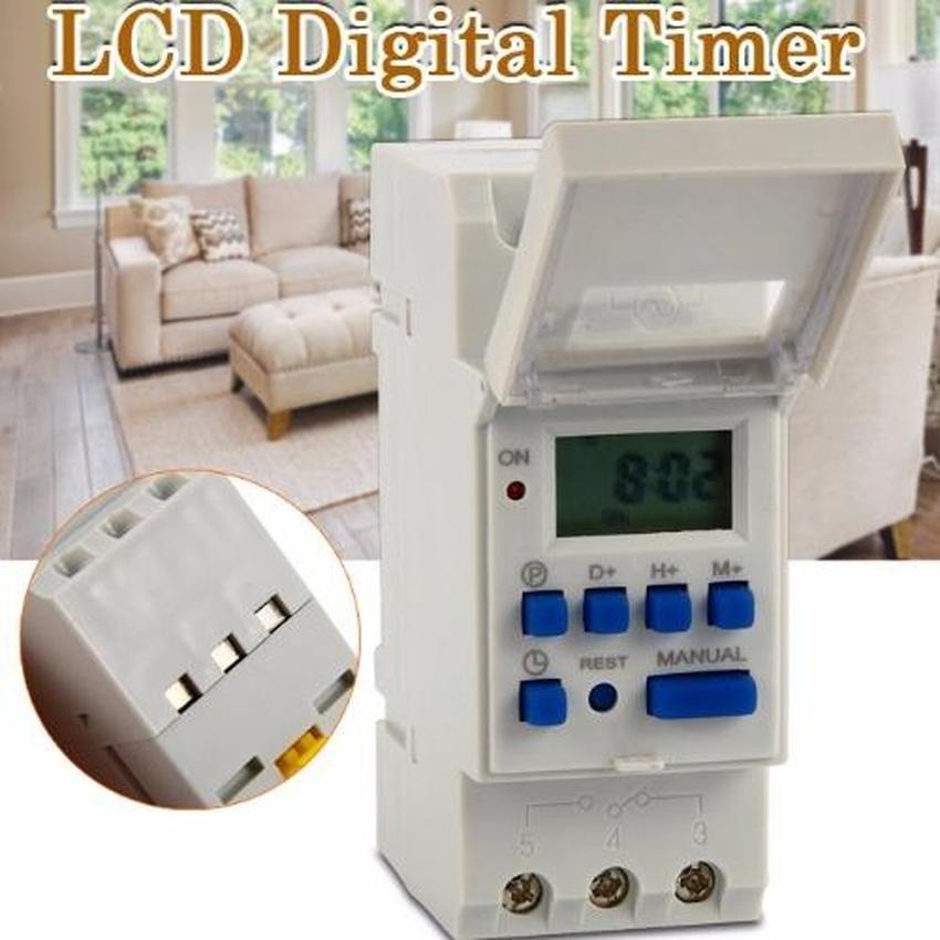 PROMO Power Timer Programmable Time Switch Relay 16A 220V 2000W - Stop Kontak Digital Timer Switch - Timer Listrik Programmable - digital timer switch relay - Saklar Listrik Otomatis Timer Programmable