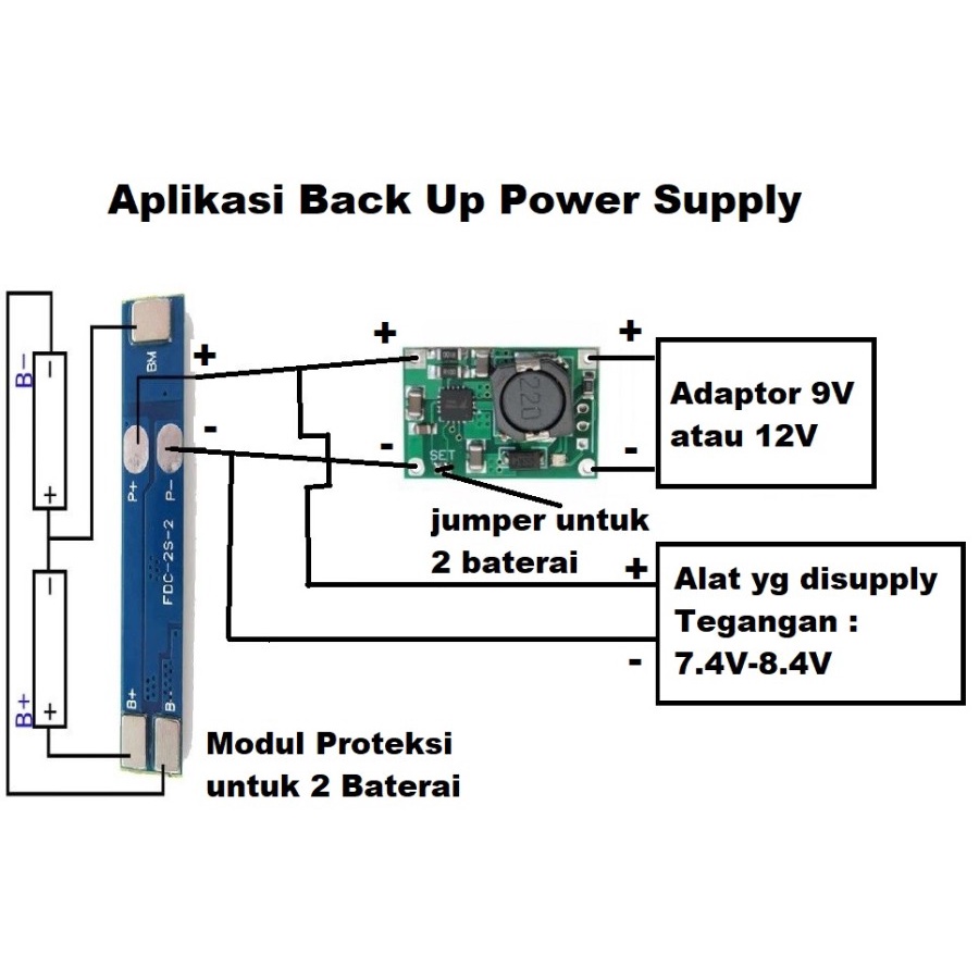 TP5100 Modul Charger 1-2 Cell Baterai 18650 1S/2S Battery Charging 2A