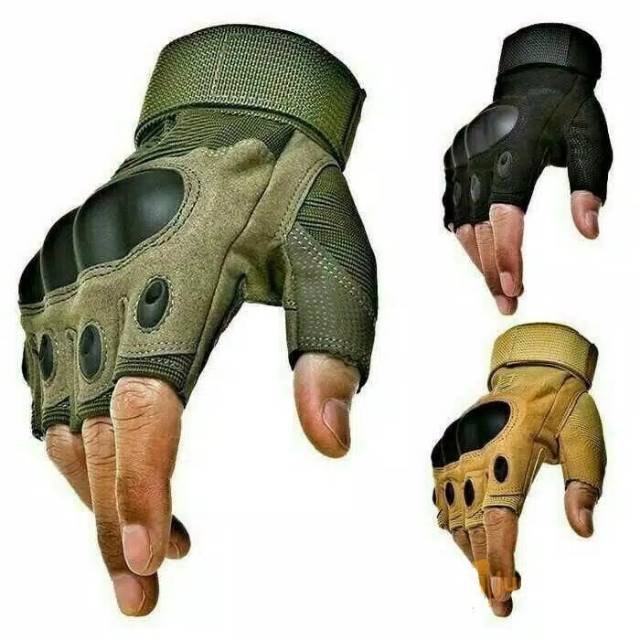 Gloves Sarung Tangan Pendek Half Finger Touring Sepeda Motor Outdoor Tactical