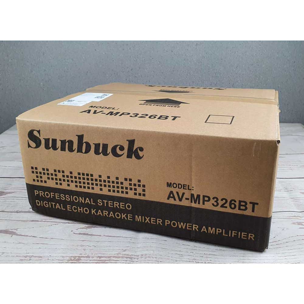 Sunbuck Bluetooth EQ Audio Amplifier Karaoke Home Theater FM Radio 2000W AV-326BT - Black - 7RSK2MBK