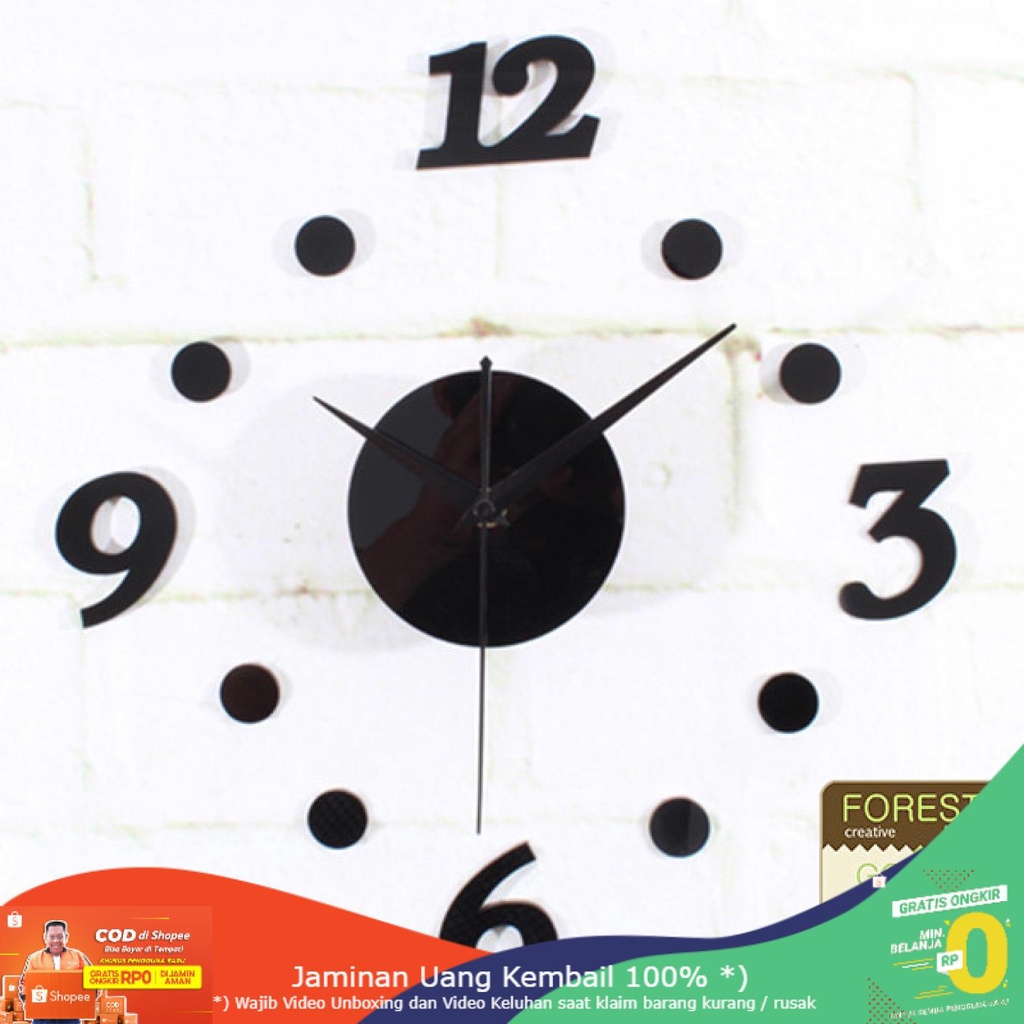 (BISA COD) RVOSTR  Jam Dinding DIY Giant Clock Creative Design 30cm DIY-06