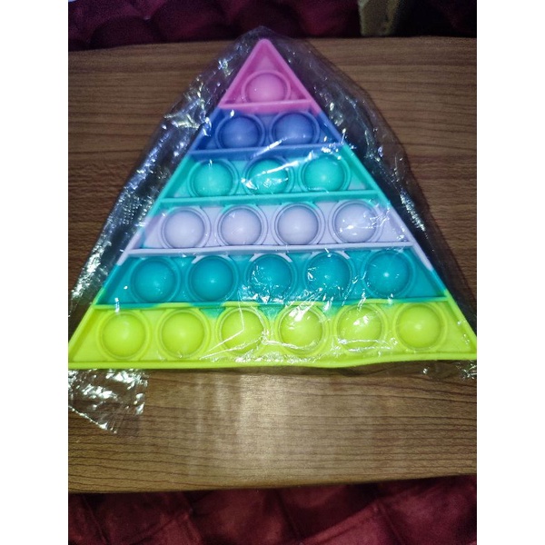 《READY STOCK 50+ JENIS》 Mainan Anak Pop it Fidget Unicorn Rainbow Versi 1-Segitiga