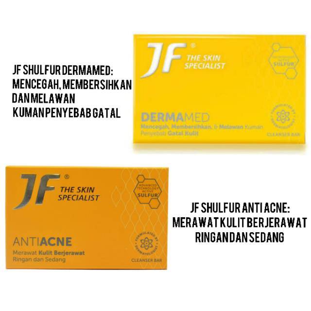 Jf sulfur soap 90 gr Sabun Gatal dan Biang Keringat ORIGINAL-BPOM