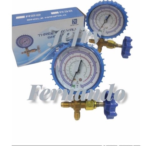 TESTING MANIFOLD SINGLE MULTI NON KACA KERAN R22 R32 R410A R134A 500 PSI