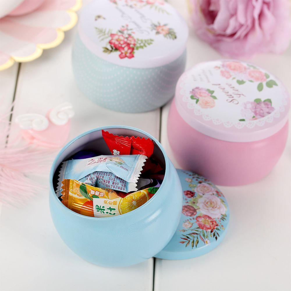 Top Candy Besi Kotak Perhiasan Pil Mawar Tea Pot Timah Dampproof Wadah Trinket Tinplate