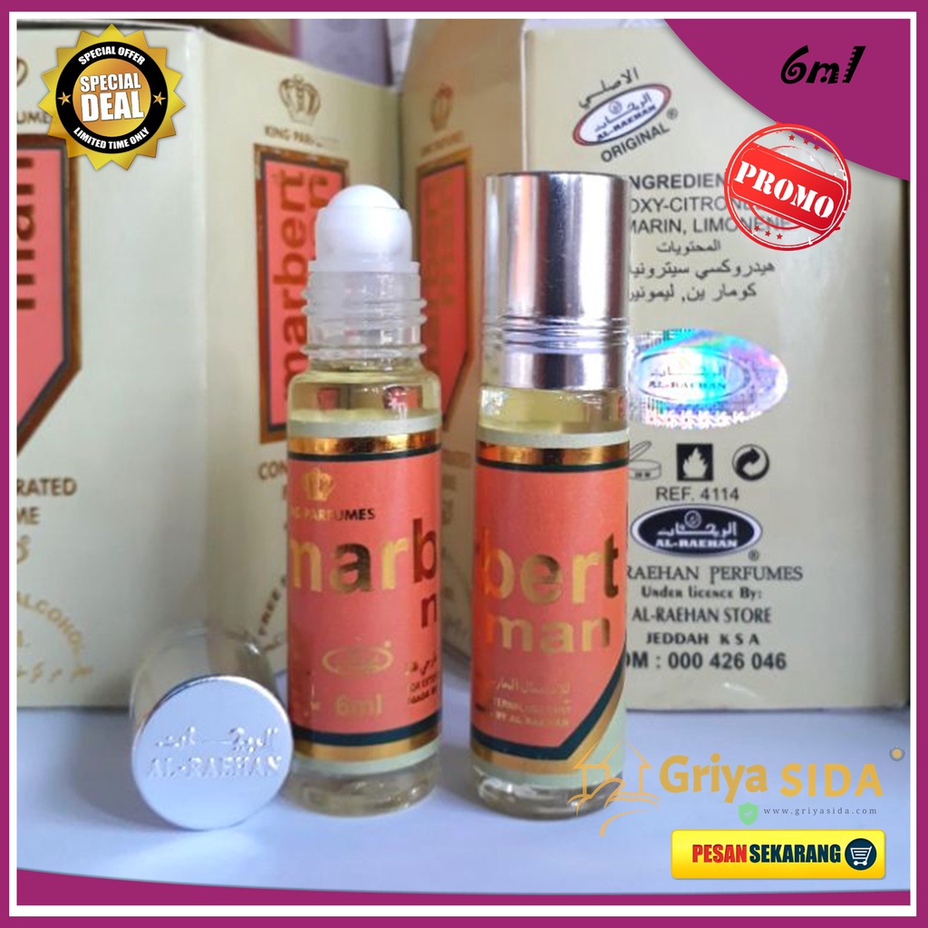 Parfum Marbert man 6ml alraehan aroma silver mirip al rehab parfum Harga grosir PROMO!!