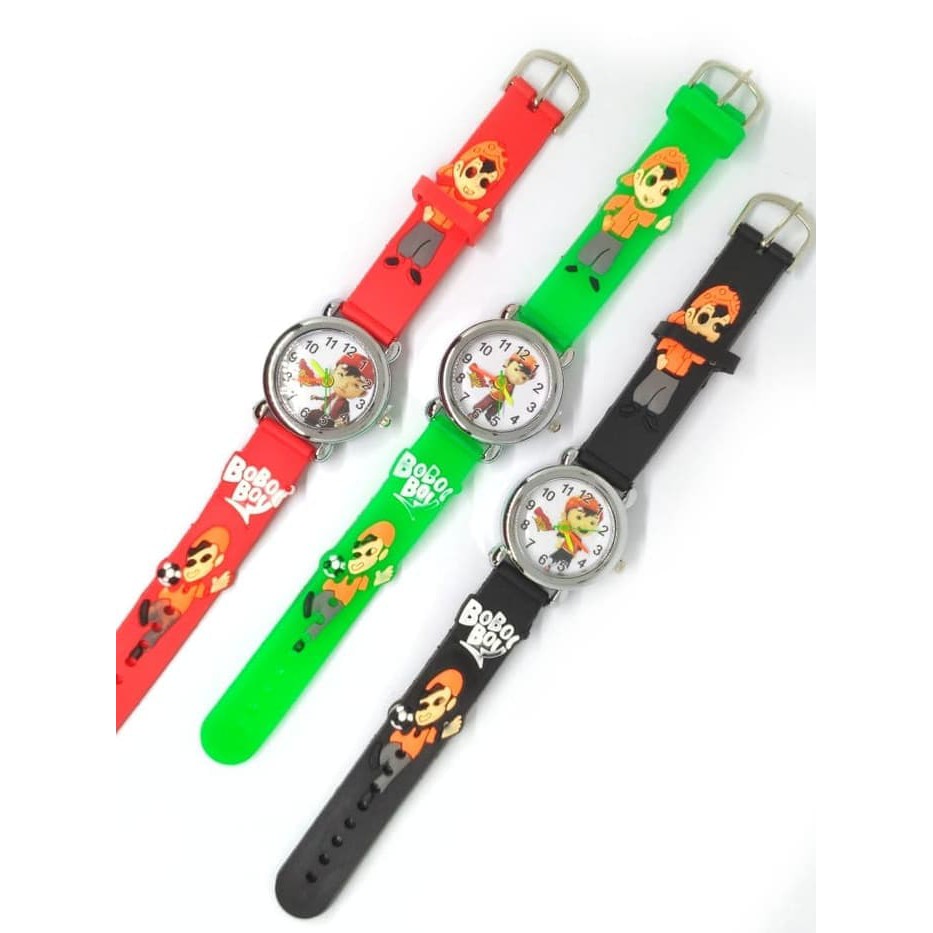 Jual JAM TANGAN ANAK LAKI LAKI ANALOG KARAKTER BOBOIBOY RUBBER MURAH Low Price!