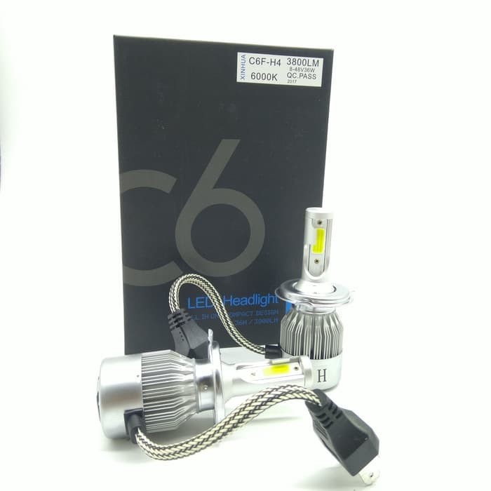 TG Lampu LED Mobil H4 Cob C6 Chips 36W - 3800Lm Hi/Lo