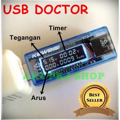 USB TESTER METER MULTIMETER CHARGER DOCTOR 4 IN 1 AMPERE VOLT WATT TIM