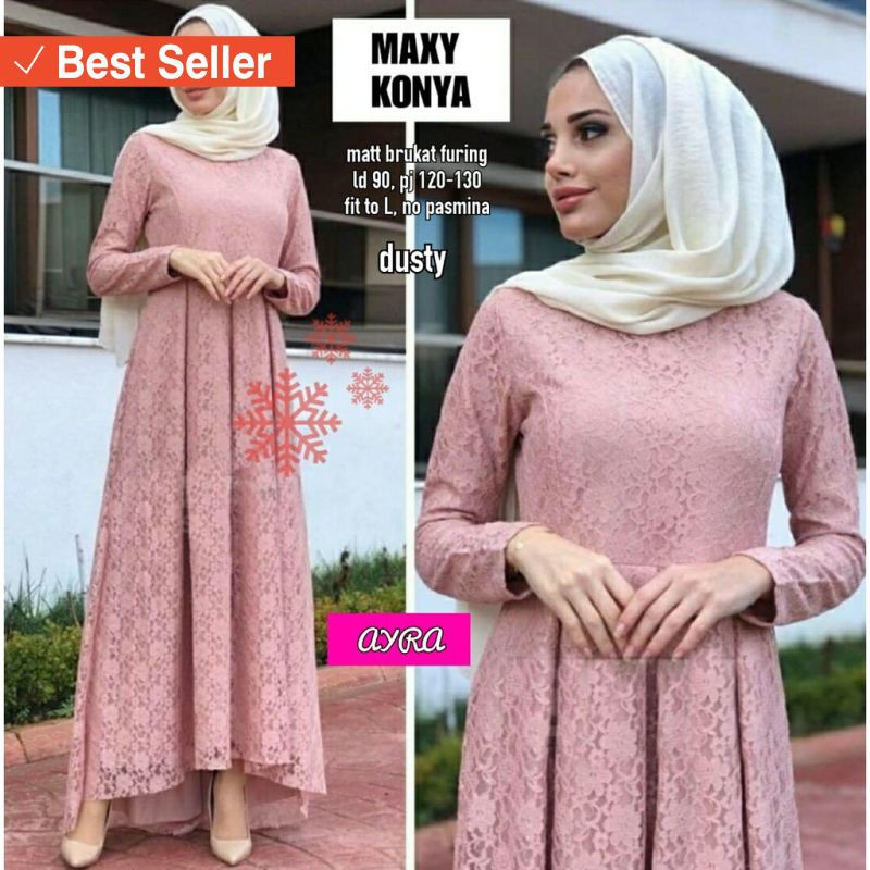 DRESS MAXI MURAH WANITA CANTIK MUSLIMAH / [BISA COD] KONYA MAXY // DRESS WANITA // ORI NOWELA