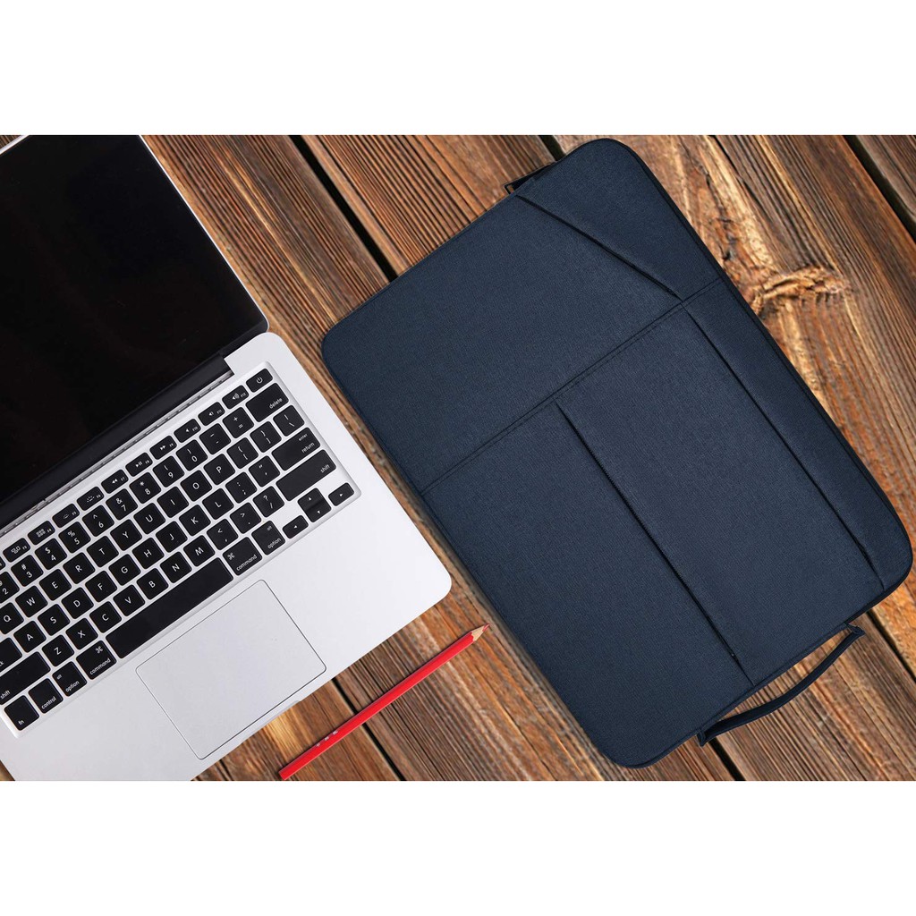 Tas Laptop 14 inch Softcase Jinjing Pocket sleeve Waterproof - Dark Blue